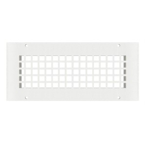 Steel Crest Silver Series 12 x 4 White Wall Grille - Square Design